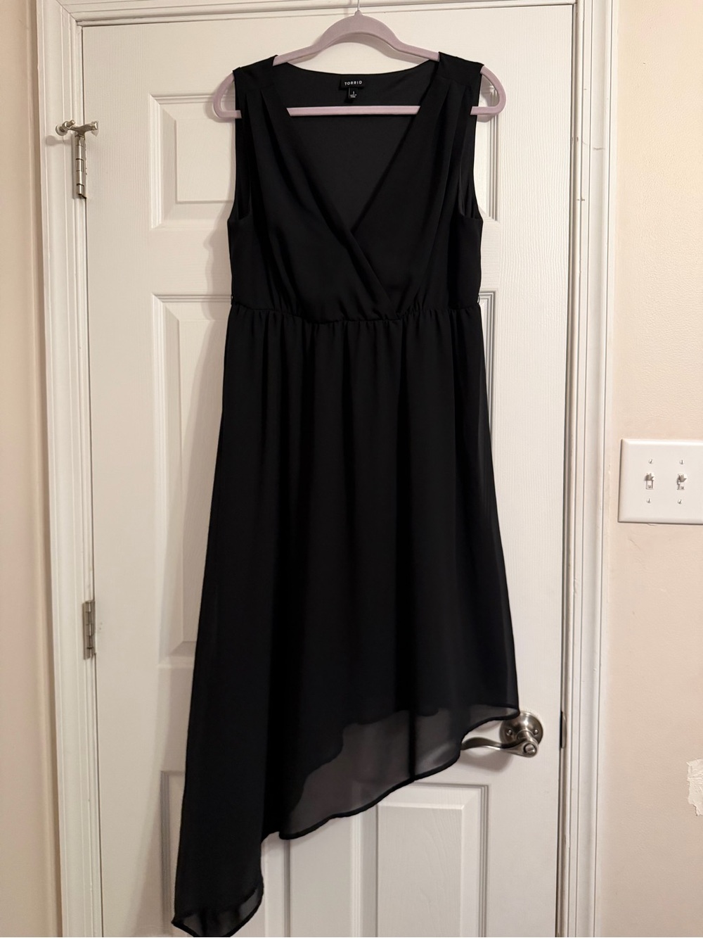 torrid Black Sleeveless V-Neck High-Low Dress